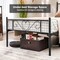 Black Heart-shaped Twin XL Metal Bed Frame with Headboard and Footboard